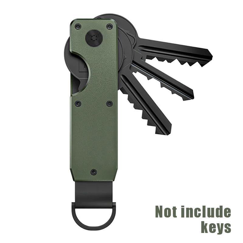 Nyckelorganisatör Kompakt Hållare Metall Nyckelring Minimalistiskt Nyckelfodral Hållare Säkerställer 1-5 Nycklar Metallnyckelring
