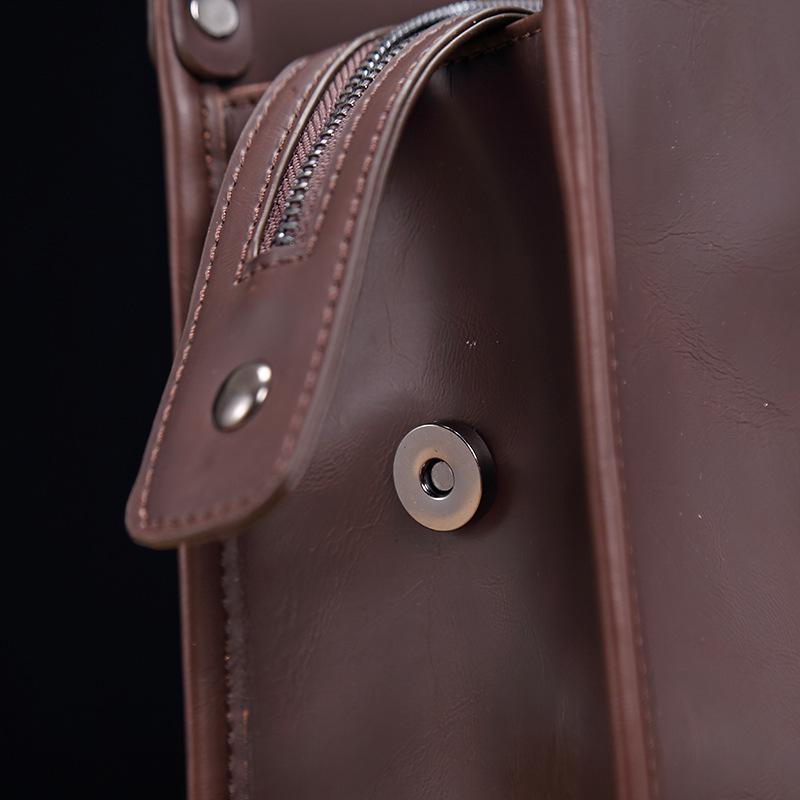 Crazy Horse Leather Unisex Business Messenger & Shoulder Bag – Retro Computer Briefcase