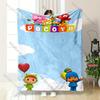 Cute P0c0y0 Theme Print Blanket Warm Soft and Comfortable Home Travel Blanket Sofa Bedding Cover Blankets Gift for Boys Girls