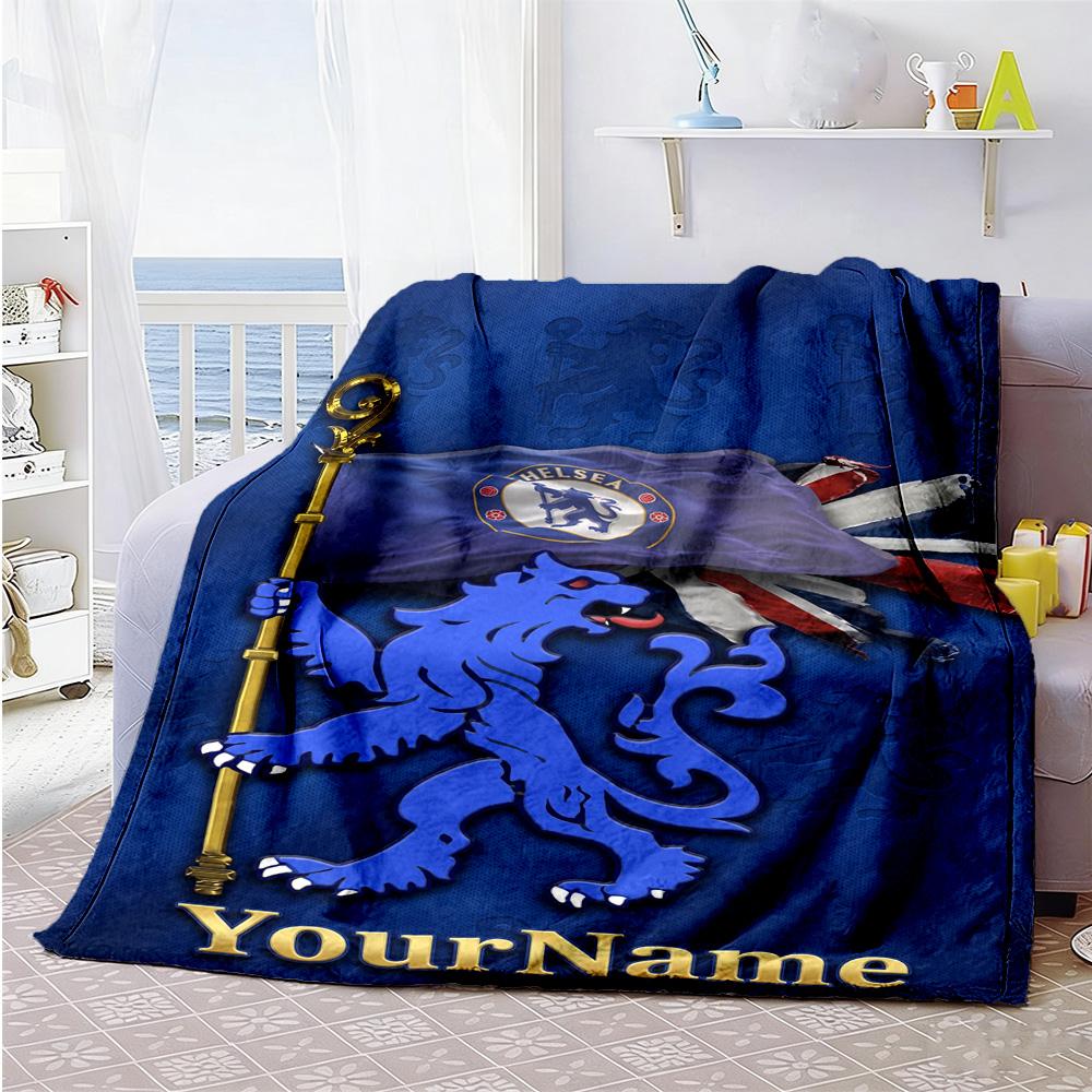 Chelsea Customize Text Blanket Lightweight Customizable Blanket Warmthful Decor Perfect for Seaside Bed Office Office Chair Four Seasons Universal