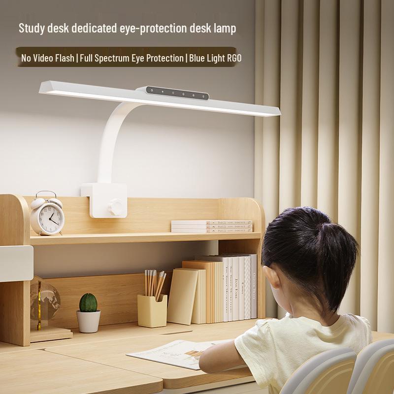 Children's Clip-On Desk Lamp - Full Spectrum Eye Protection for Study and Reading