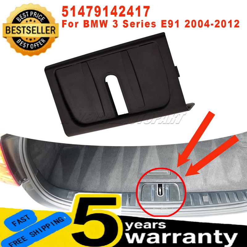 51479142417 For BMW 3 Series E91 Touring New Rear Trunk Latch Lock Cover Lid Trim Black ABS Easy Installation Car Accessories чёрный