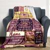 Happy 50Th Birthday Blanket Customize Your Name Warmthful Decor Perfect For Sofa Couch Office Bed Picnics For All Occasions Stylish Decor Perfect Gift