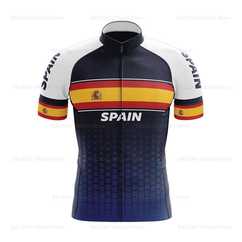 2026 Španělsko Pánský Tým Cyklistický Dres Sada Letní MTB Kolo Oblečení Uniforma Maillot Ropa Ciclismo Hombre Cyklistika Sportovní Oblečení Oblek