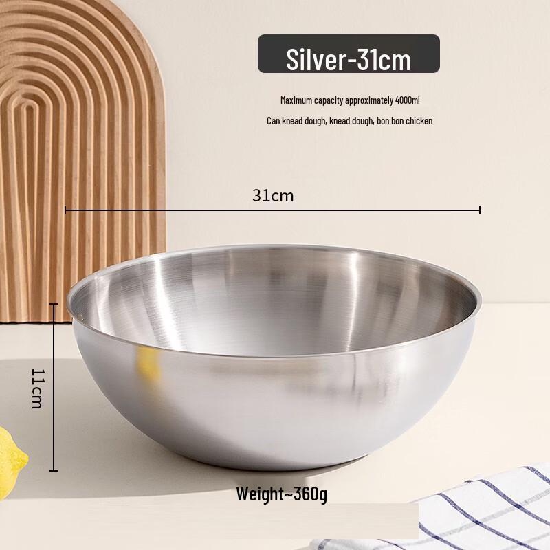 ZISIZ Stainless Steel Mixing Bowls (Set of 3)