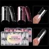 Transparent Toe Nail Molds Double-head Manicure Tools New Manicure Nail Mold  For Builder Gel