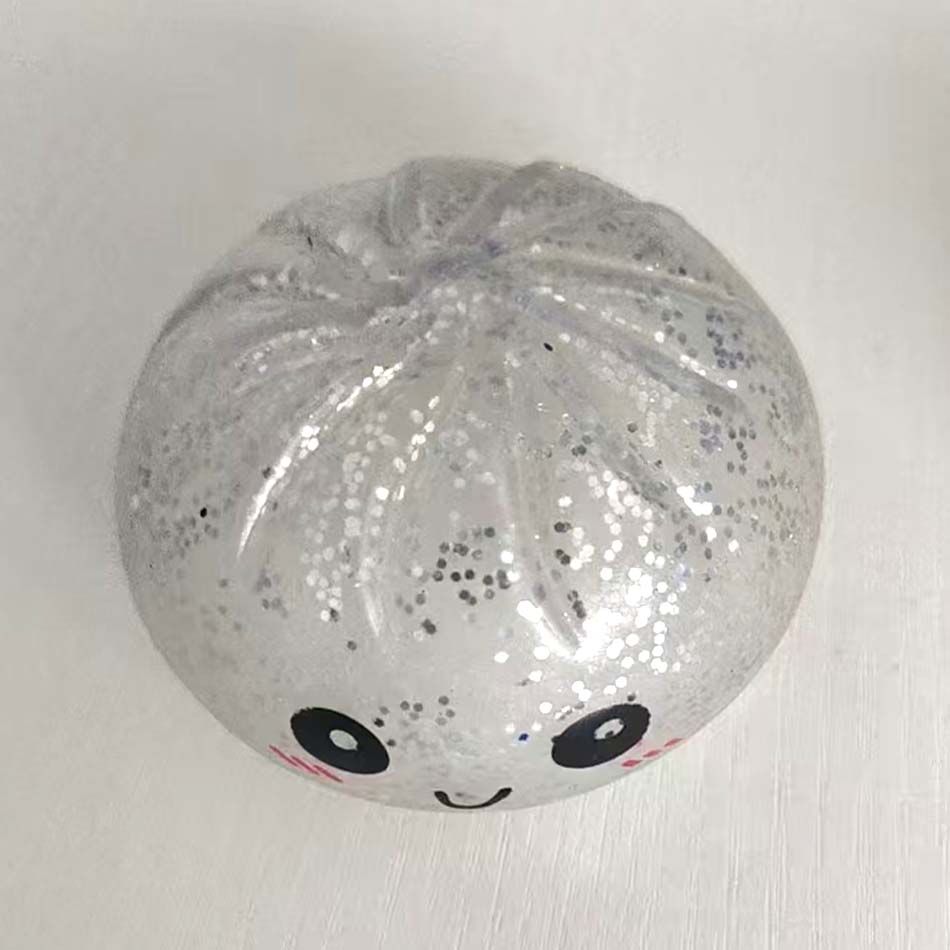 Bunte Teigtaschen-Quetschies Stressbälle Fidget Sensorikspielzeug Simulation Essen Squishies Brötchen mit Dampfgarer Knete-Knetball Geschenke