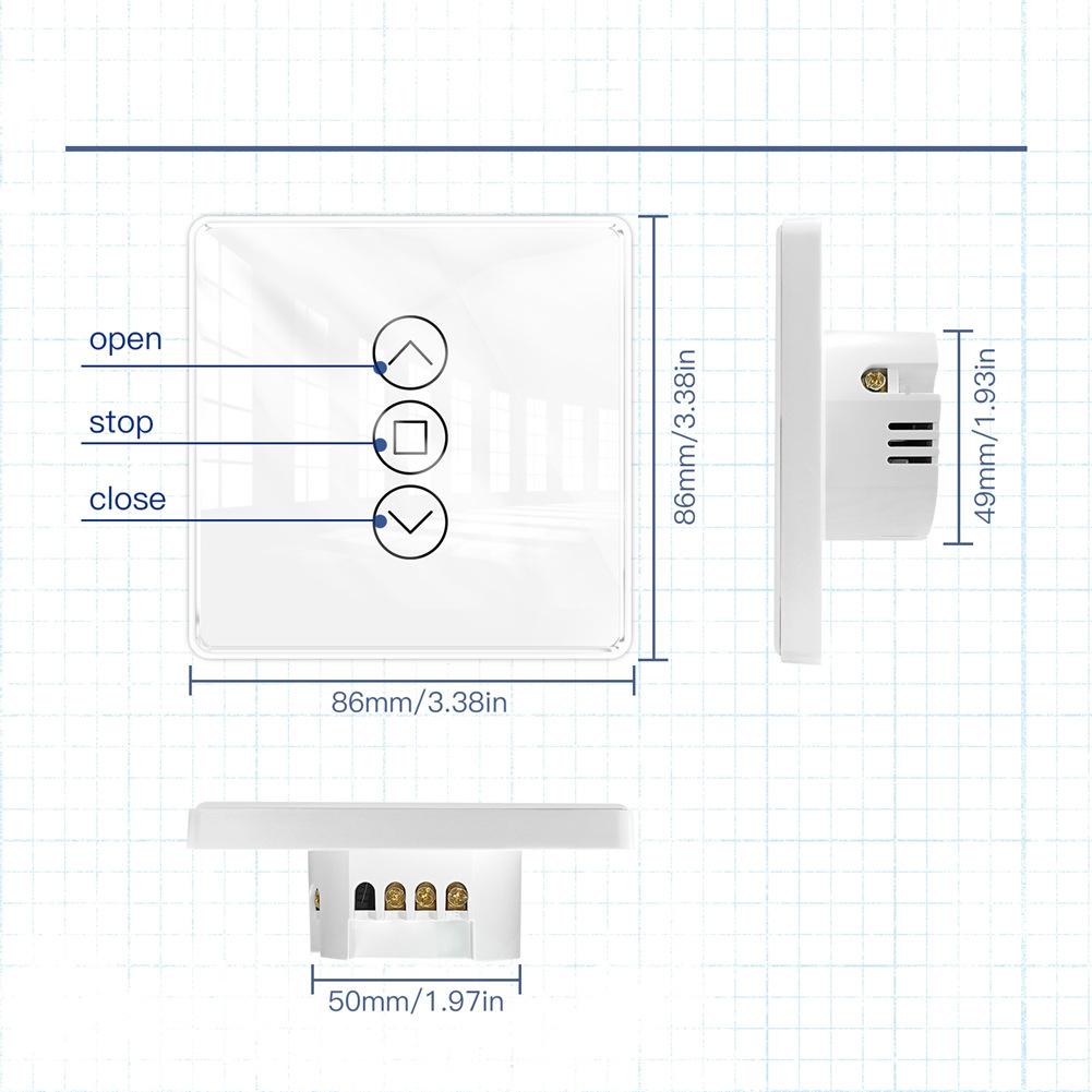 Smart Home Device Shutter Control Timer Home Automation Elegant Touch Design Precision Calibration Scheduled Automation China Mainland
