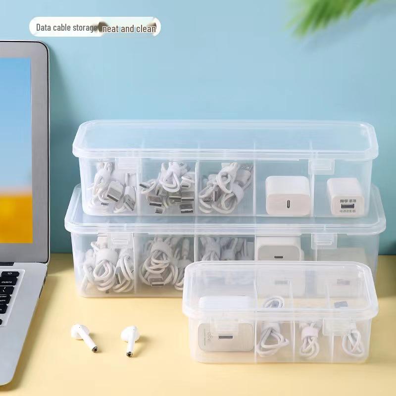 Desktop Storage Box: Cable Organizer, Spice Compartment, Socks Holder, and Kitchen Hub