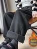 Fluffy Thickened Banana Wide-Leg Sweatpants, Unisex Autumn/Winter 2025, Versatile High-Waisted Style, Popular Hot Seller