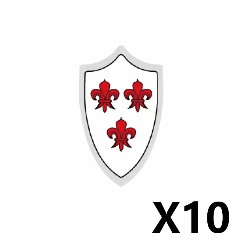 Middle Ages Empire Flag Pole Building Blocks Military Castle Lion Teutonic Knight Soldier Figures Roman Warrior Sheild Brick Toy