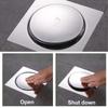 Foot Floor Drain Strainer Bounce Type Square Shower Floor Drain Prevent Backflow Shower Floor Drain Hair Strainer