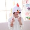 Bestmaple Animal Cap, Plush Headgear, Cute, Fluffy, Plush Cap, Mask Animal Costume (White Chicken)
