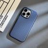 Natural Titanium PC Phone Case For For Iphone 1 14 13 Pro Max Plus Electroplated Grating Corrugated Hard Back Cover