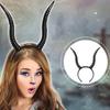Schwarzes Antilopenhorn Kopfschmuck Teufelskönigin Hexen Kopfschmuck Teufelshorn Kopfschmuck Dämon Schafshorn Kopfschmuck Cosplay Events