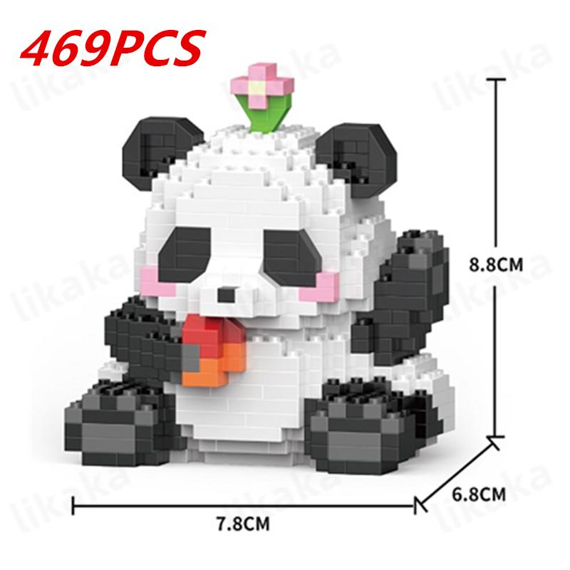 Cute Panda Building Blocks DIY Blocks Micro Blocks Creative Panda Animal Toys Diamond Bricks Toys for Children Boys Girls Gifts