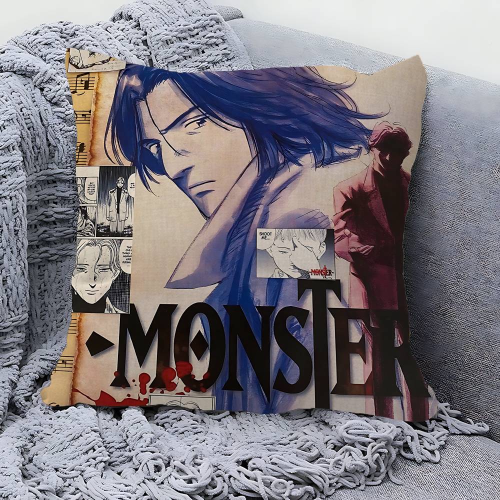 N-Naoki Urasawa S Monster Cushion Cover Inches Farmhouse Decor Home Throw Pillow Covers For Couch Decorations