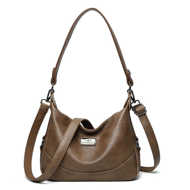 A Stylish Single-shoulder Mom Bag with A Grand Patchwork Design and A Middle-aged Lady's Crossbody Bag