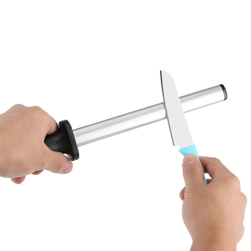 Afilador de cuchillos profesional de 8 pulgadas, varilla de acero, herramienta de piedra para afilar cuchillos de cocina y hogar