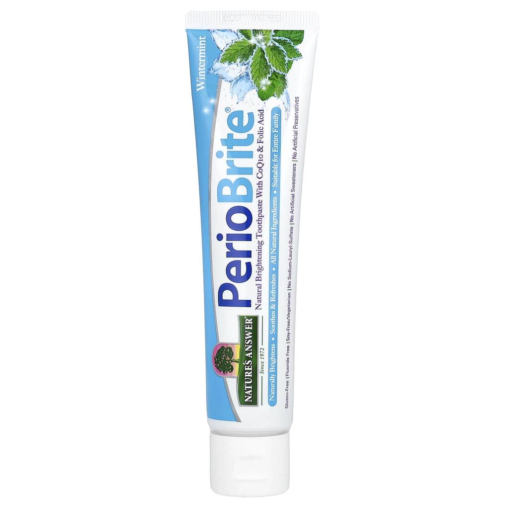 Nature'S Answer, Periobrite®, Xylitol Toothpaste, Fluoride Free, Wintermint, 113.4 g (4 oz)