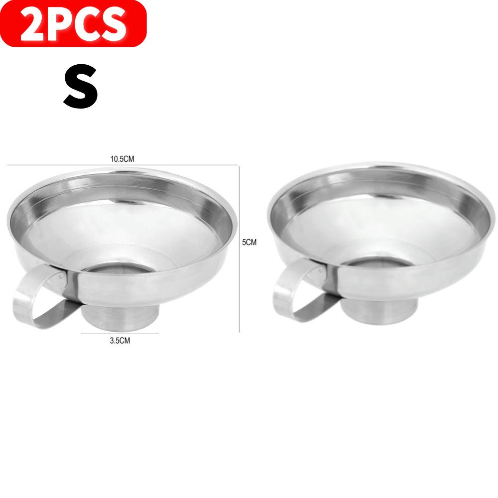 1-5Pcs Stainless Steel Wide Mouth Canning Funnel Liquid Funnel Hopper Filter Kitchen Tools Gadgets Jar Funnel Jam Salad Dressing