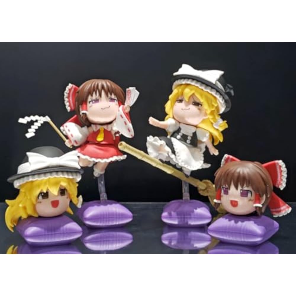 Touhou*Project Slow Wind Deformed Figure Hakurei Reimu Kirisame Marisa, Set of 2