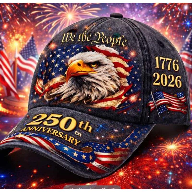 Nueva Gorra de Béisbol con Impresión Digital D para Hombre y Mujer Gorra de Aniversario Americano