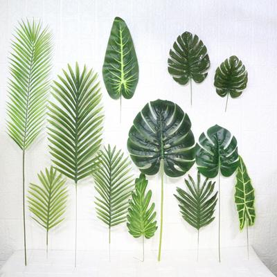 5 Piece Diy Decor Flowers Plant Leaf Artificial Fake Palm Flowers Plant Leaf Artificial Fake Palm