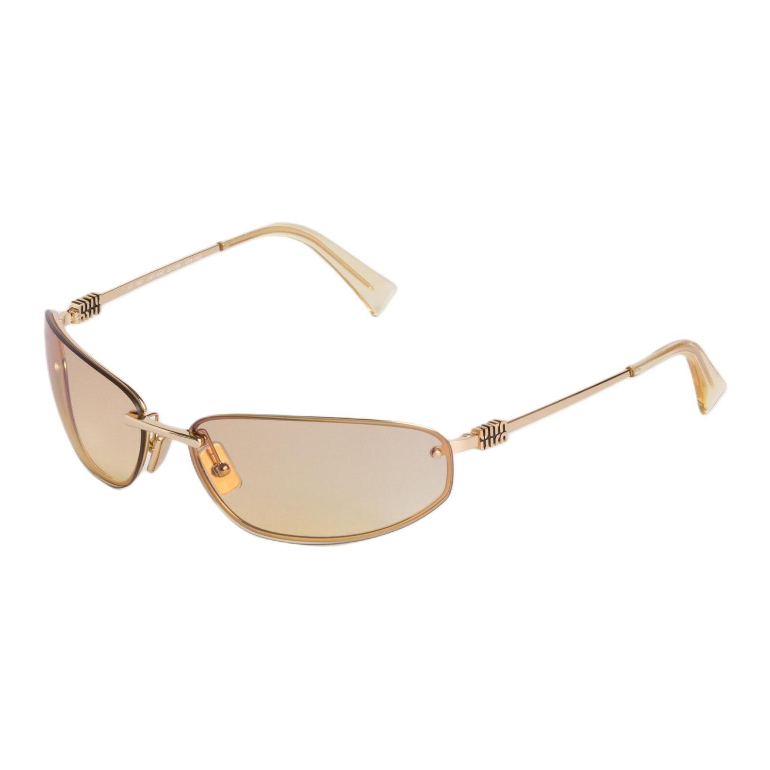 

Miu Miu Logo Rectangular Sunglasses Unisex sunglasses Steel-Gray SMUA50_M5AK_F07R1_C_068 Eyeglass Case/Pouch+Box,68
