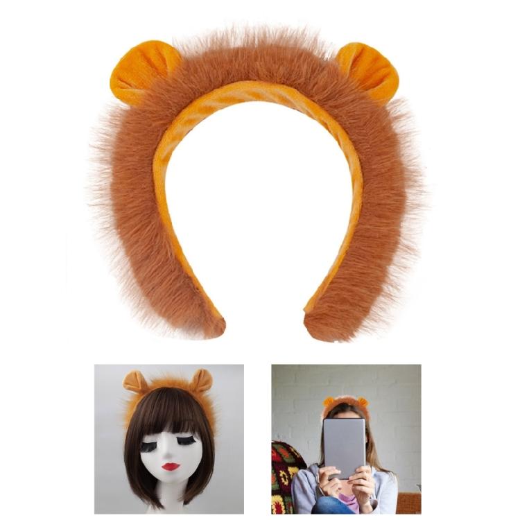 Lion Role Play Outfit Halloween Costume Face Sticker Headband Tail Skirt for Children Adult Cosplay