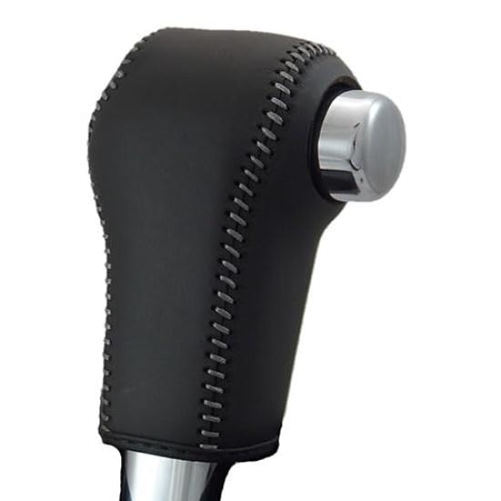 

Tricolore Genuine Leather Shift Knob Cover for Honda Black x Gray Silver Replacement Kit for Honda Protects the interior and prevents N-BOX JF5/6