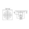 High Quality Stainless Steel Square Anti Odor Tile Insert Floor Drain for Balcony Bathroom