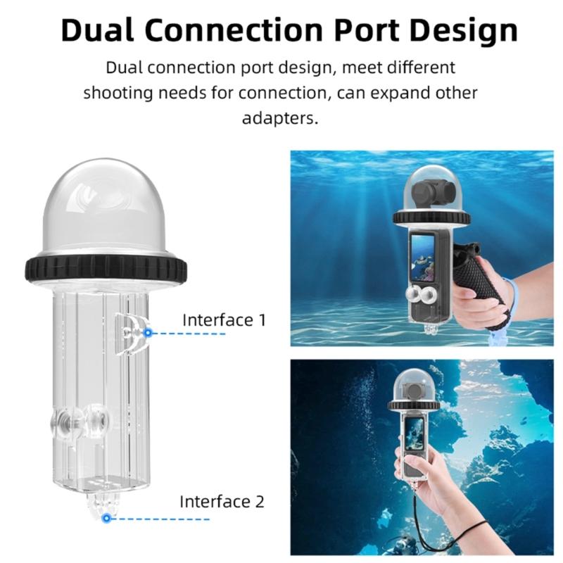 Camera Waterproof Case PC Underwater Camera Cover 40M Depth Camera Waterproof Case For Pocket 3 Diving Protective Cover