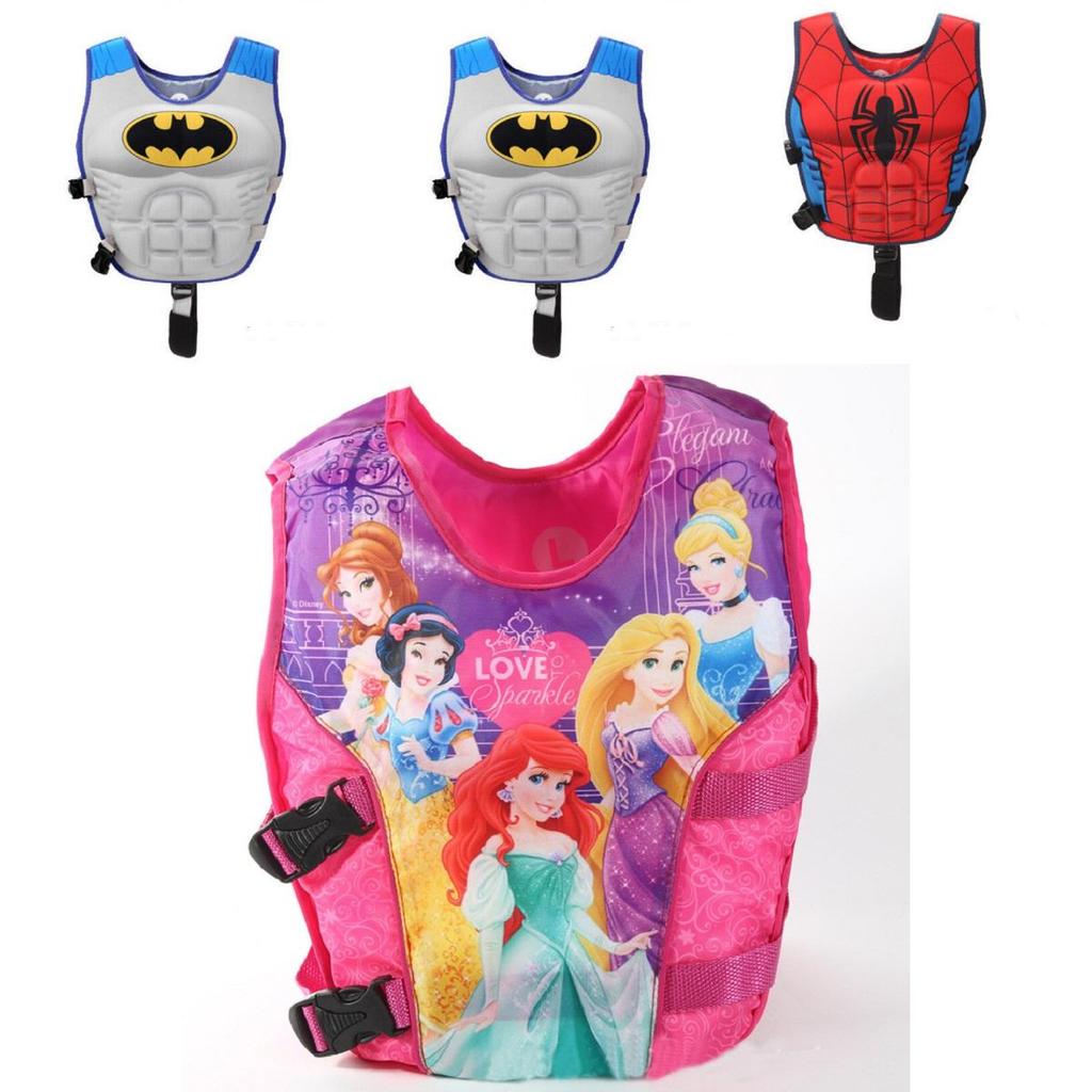 Chaleco Flotador Musculoso para Niños para Actividades Acuáticas Estampado de Dibujos Animados Tejido de Poliéster