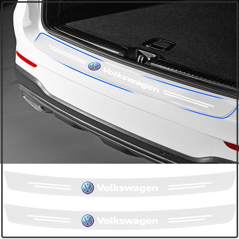1 pièce Protecteur de bord de chargement de coffre de pare-chocs arrière de voiture Garniture de protection Transparente Pour Volkswagen Golf-6 7 4 5 POLO Passat B5 B6 B7 T4 T5 Tiguan Jetta Gol