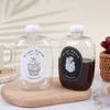 350Ml Flat Drink Bottle Reusable Plastic Fruit Juice Bottles Beverage Container For Juice Milk Tea Cold Drink Shop Home Use