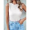 A New Summer Women's Round-neck Fashionable and Slim-fitting Striped Knitted Vest Top