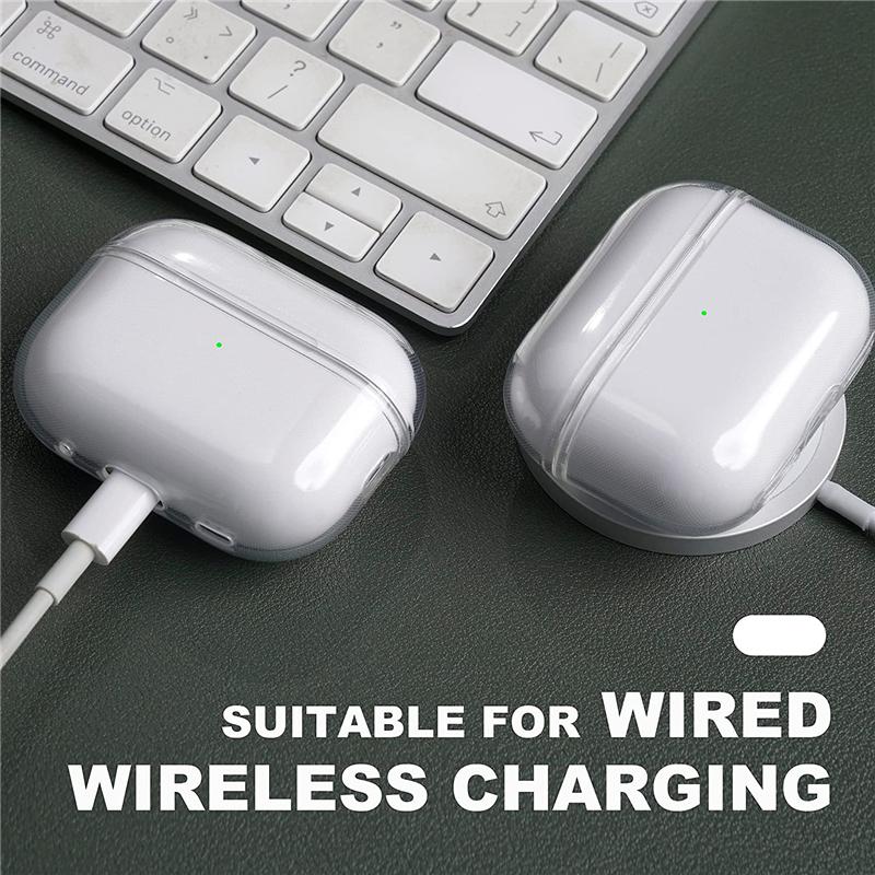 Custodia per auricolari in TPU morbido trasparente con cinturino con cordino per Airpods Pro 2 2022 2a generazione Air Pods 3 2 1 3a generazione Cover Accessori