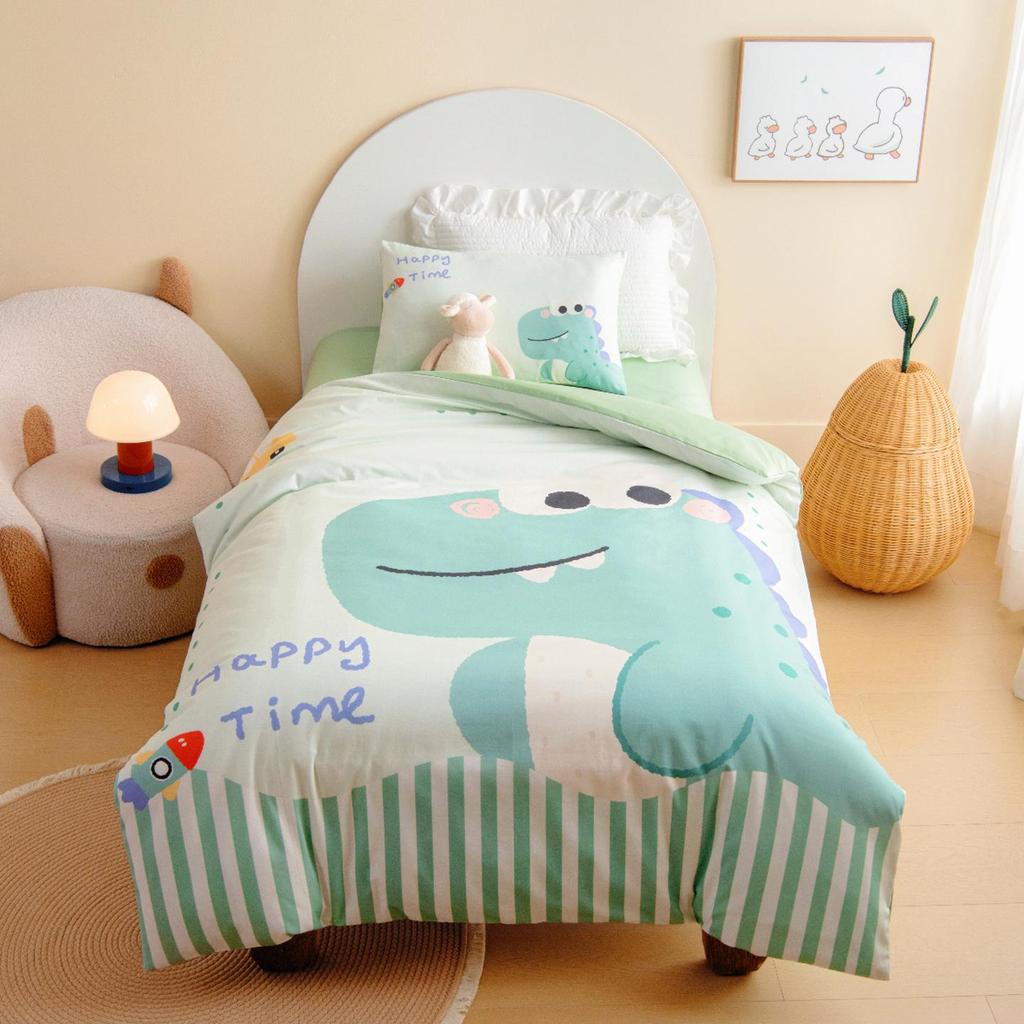 Class A Cartoon Cotton Baby & Toddler Bedding: Skin-Friendly, Breathable 3-Piece Kindergarten Duvet Set