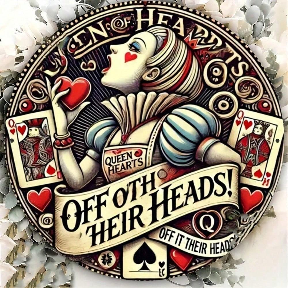 

Vintage Queen of Hearts Tin Sign 8x8 Inch Metal Wall Art Retro Poster for Bar Man Cave Cafe різнокольоровий