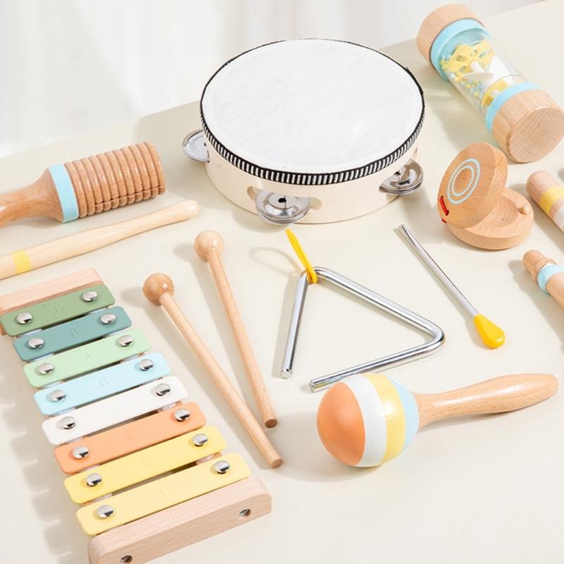 Wood Music Instruments Preschool Educational Toy Music Enlightenment for Early Learning and Rhythm Skills