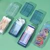 Transparent Travel Storage Box Perfect Bathroom Organizer & Cotton Swab Holder