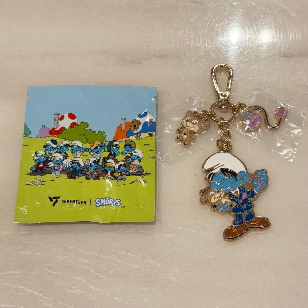 [USED] SEVENTEEN Joshua Isaac Toast SMURFS Keyring