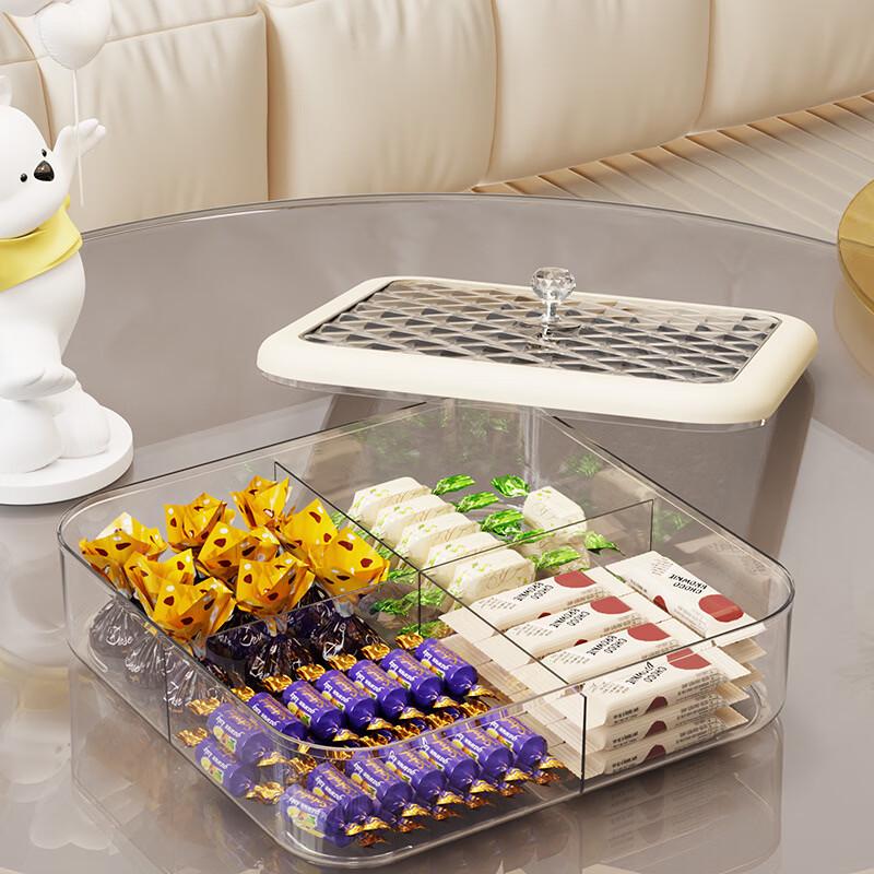 

ZISIZ Square Plastic Fruit and Candy Plate