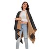 Autumn and winter women's monochrome imitation cashmere front split cape shawl double-sided can be worn warm shawl hot-selling