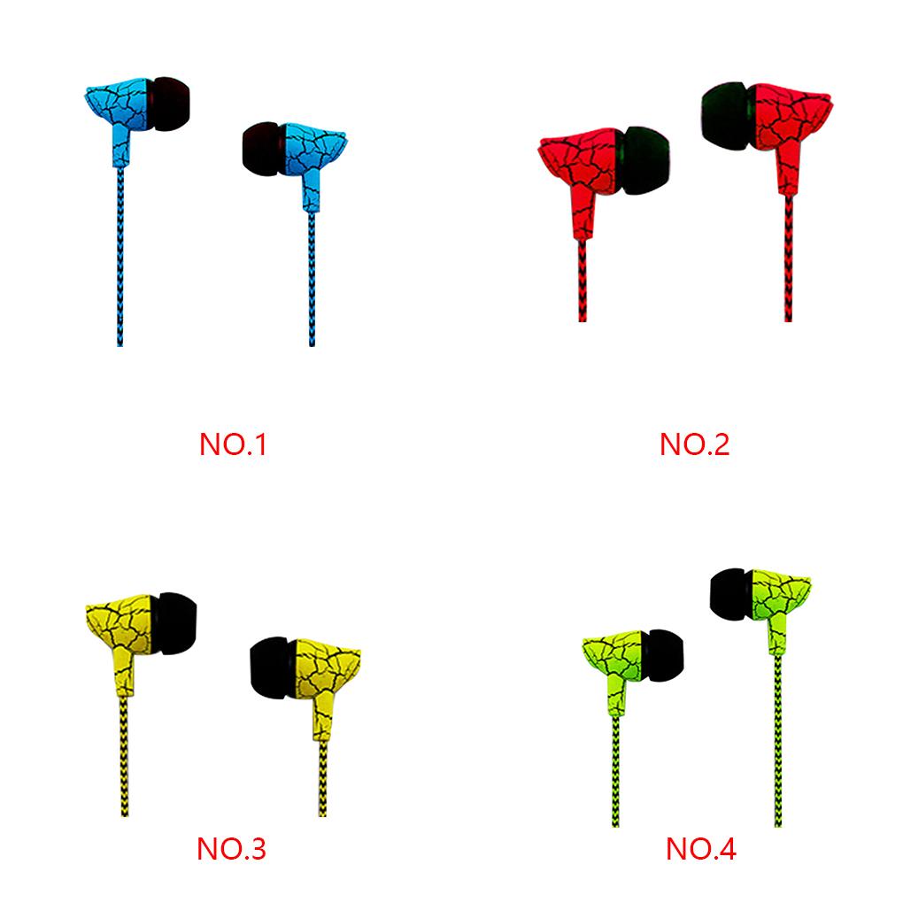 Braided In-ear Mobile Phone Headset Crack Wired Control Earphone With Mic