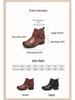 2025 Women's Vintage British High-Top Leather Boots - Autumn/Winter Slip-On, Versatile, Comfortable