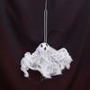6pcs Spooky Props White Ghost Pendant Trick or Treat Ghost Hanging Ornament  Halloween Festival