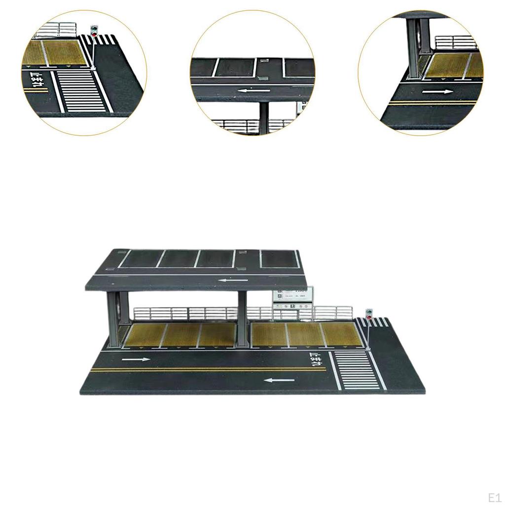 1/64 Model Car Display Organizer Decorative Toy Storage Box Parking Garage Diorama