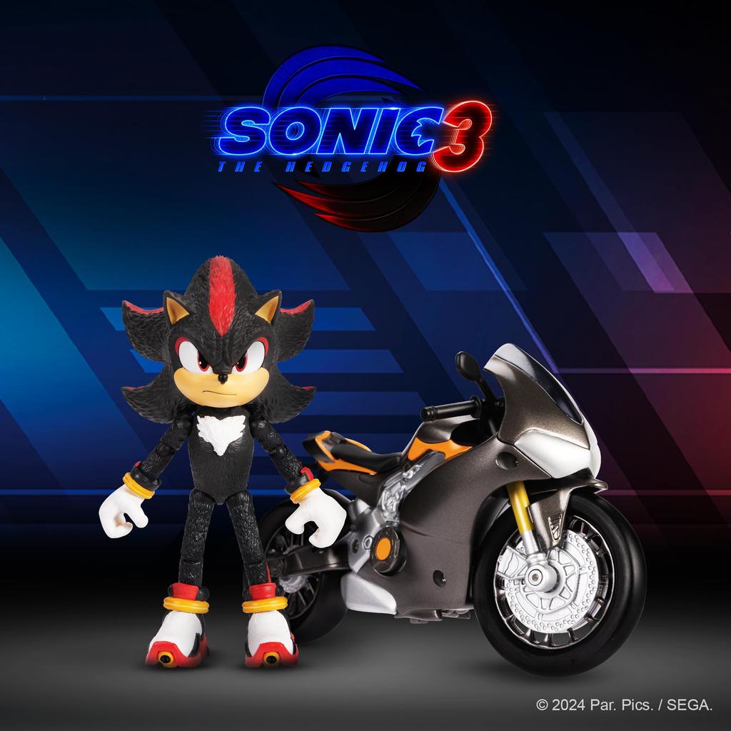 Sonic 3 Movie - 5 Inch Figure with Vehicle (motorcycle).
